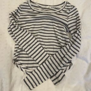 black and white striped garage long sleeve